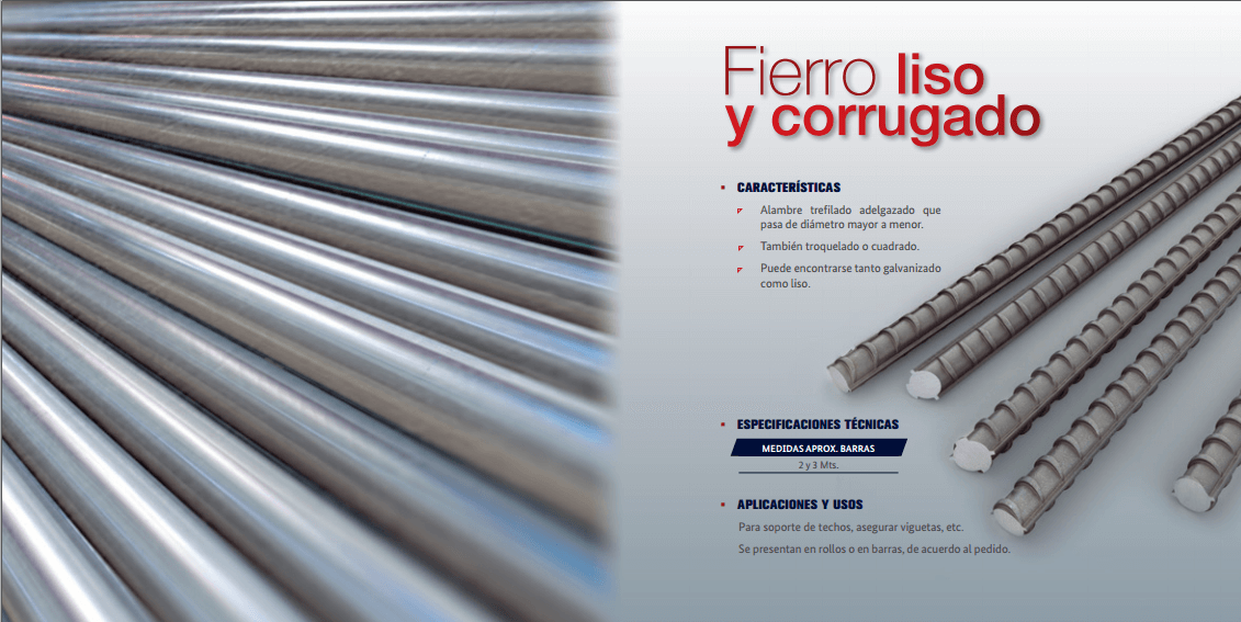 Fierro liso y corrugado