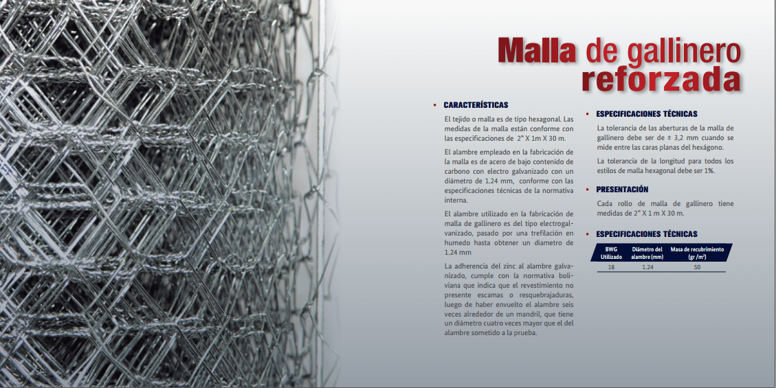 Malla de gallinero reforzada